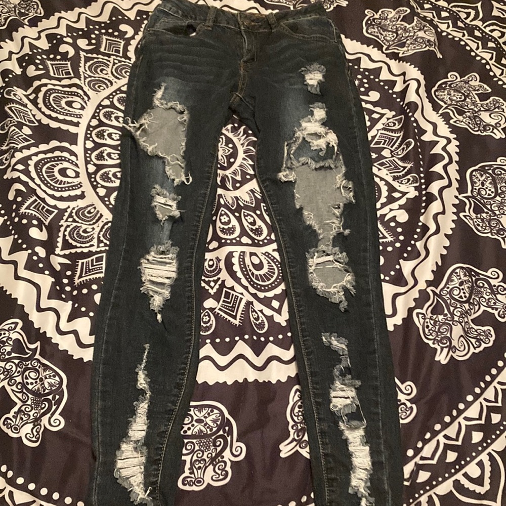 High rise dark blue Jeggings. Size 0.
